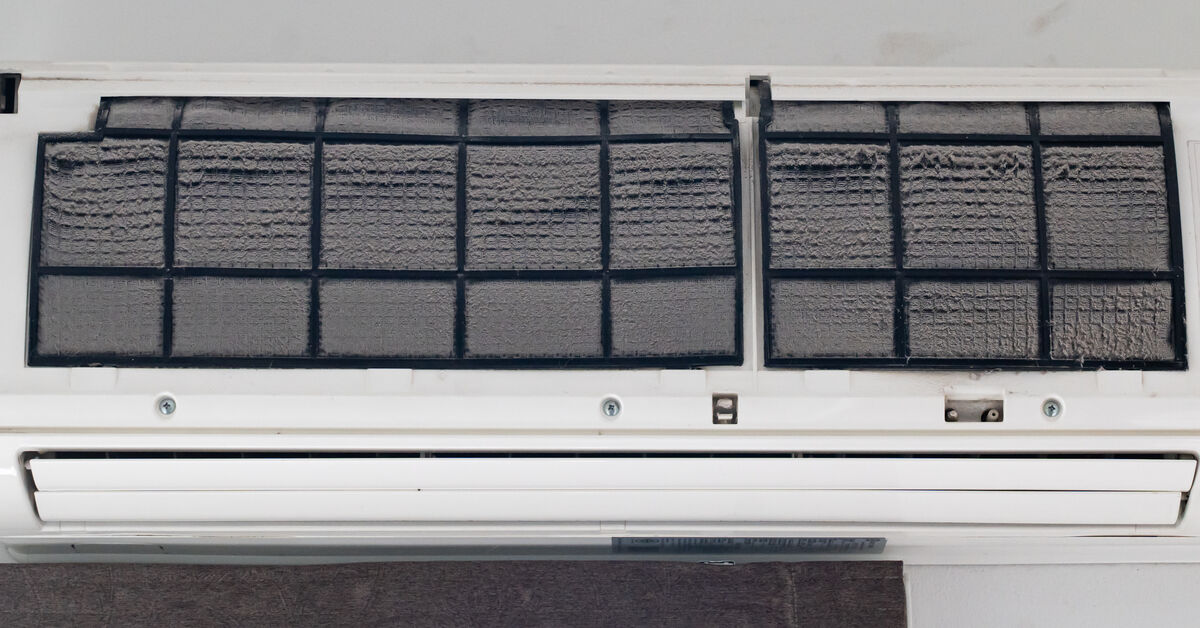 Dusty air conditioner interior causing bad smell